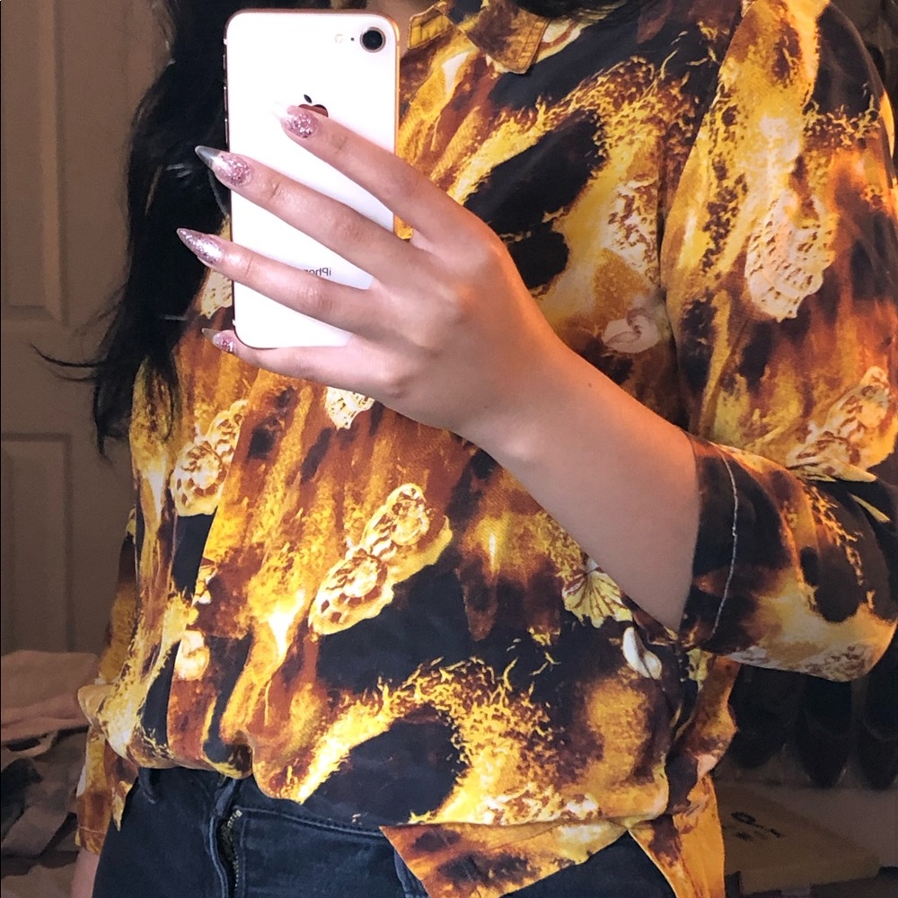 Patterned button up blouse - Picture 4 of 7